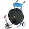 Dispensing trolley for strapping set with plastic tape 16mm